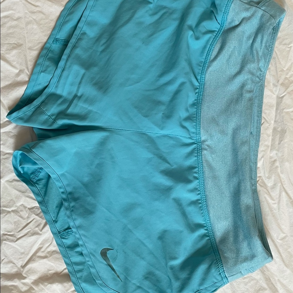 Sky blue Nike running shorts!